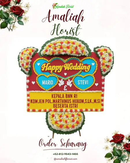 Papan Bunga Pernikahan Mogolaing